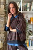 Sunday Morning Relaxed Sweatshirt Black & Chestnut